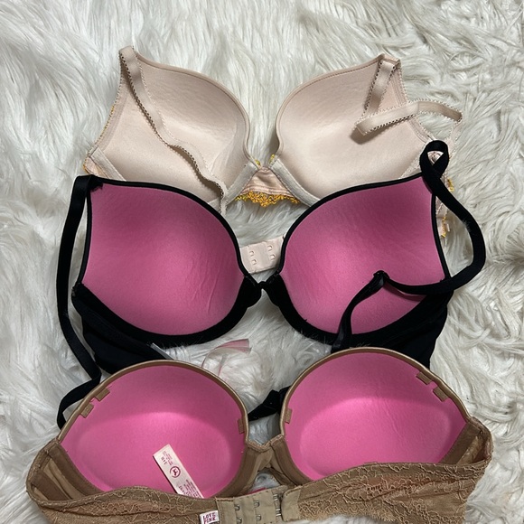 Victoria's Secret Value Bra Bundle: Black, Brown, and Cream Bra Trio - Picture 3 of 3